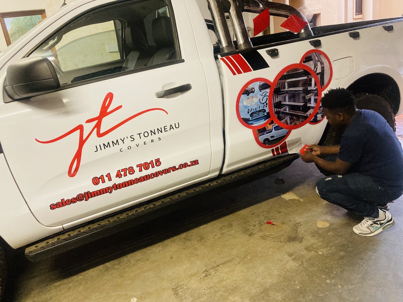 Antigravity vinyl wrap installation by Signage 4 Africa technicians
